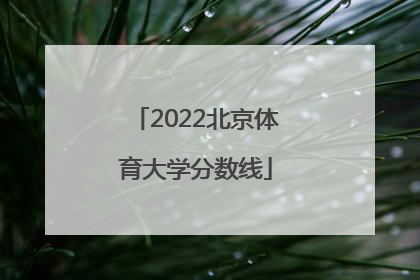 「2022北京体育大学分数线」北京体育大学研究生招生简章2022分数线
